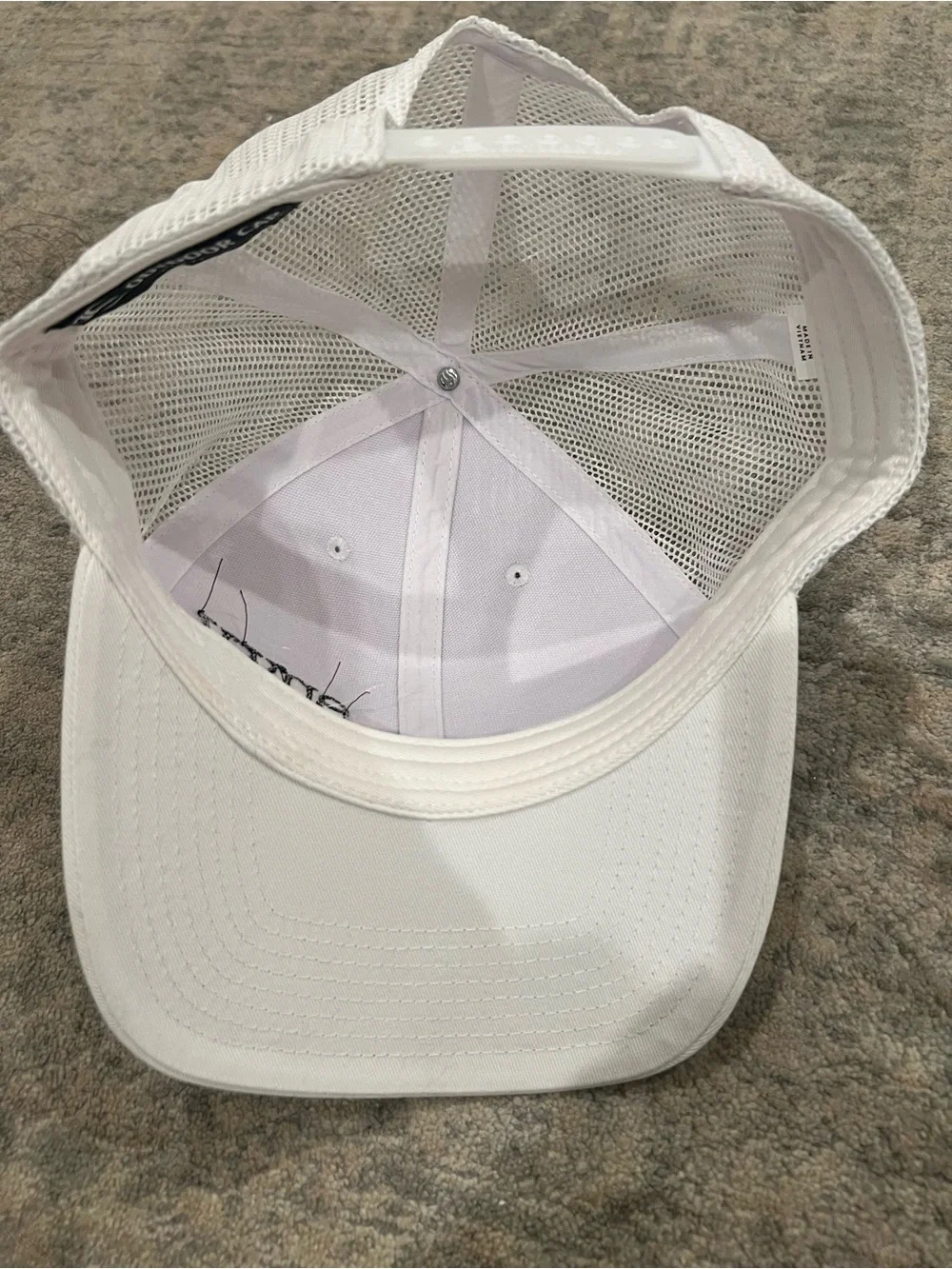 envy Women’s White Mesh Trucker Hat with Black Logo